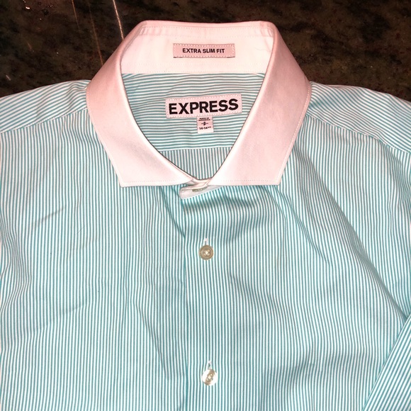 Express Men’s Slim Fit Mint Green Dress Shirt - Picture 5 of 5